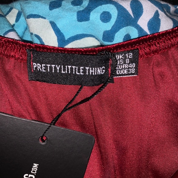 PLT red velvet bodycon dress - Picture 5 of 6